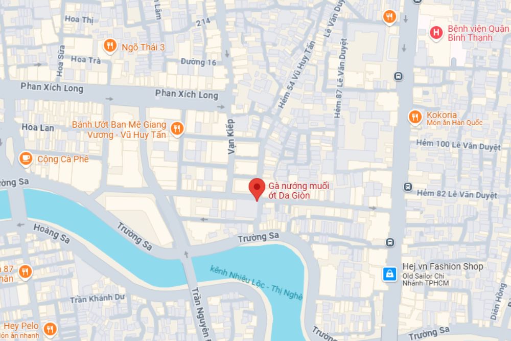 Địa chỉ quán gà nướng muối ớt Da Giòn (Ảnh: Google Maps)