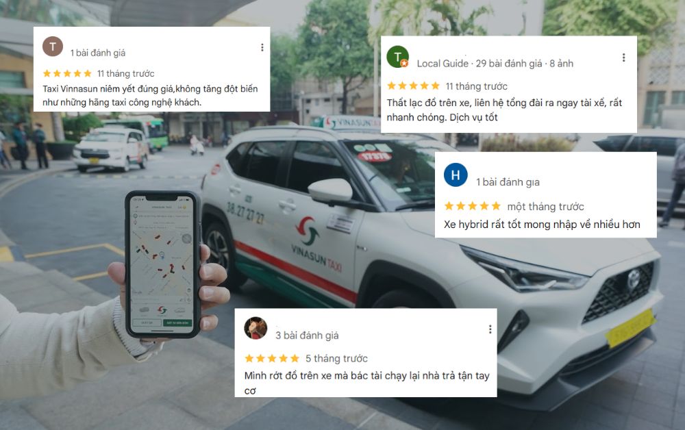 Taxi Vinasun đảm bảo mang đến cho khách hàng sự tin tưởng trong từng chuyến đi (Ảnh: Google Maps)