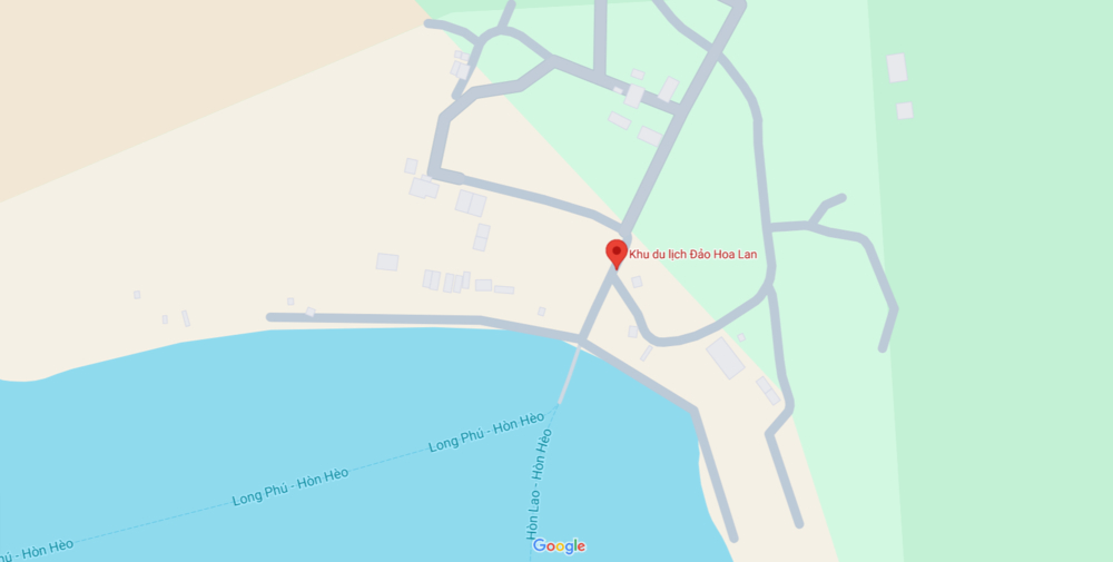 Hình ảnh vị trí đảo Hoa Lan trên bản đồ ( Ảnh Google Maps)