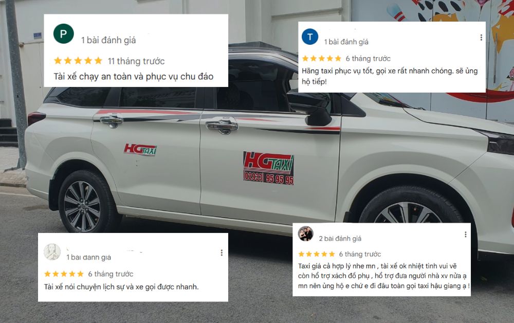 Khách hàng đánh giá cao về cách phục vụ nhiệt tình, lịch sự của taxi Hậu Giang (Ảnh: Google Maps)