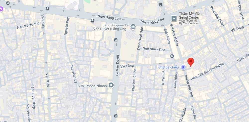 Xe bánh miền Tây ở Sài Gòn của chị Vân hoạt động tại chợ Bà Chiểu (Ảnh: Google Maps)