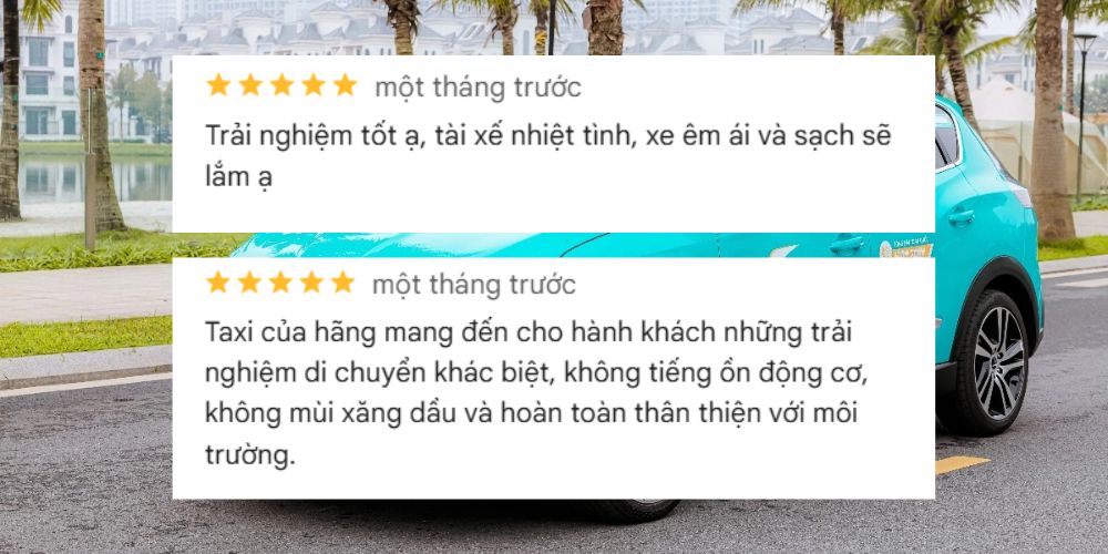 Đánh giá khách hàng về dịch vụ taxi Xanh SM 