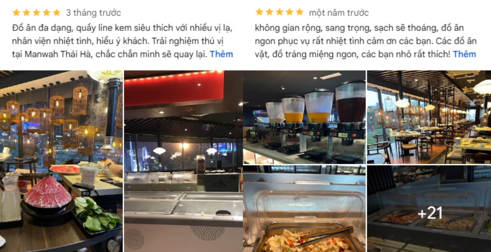 Khách hàng đánh giá cao nước lẩu đậm vị và đồ nhúng đa dạng (Ảnh: Google maps)