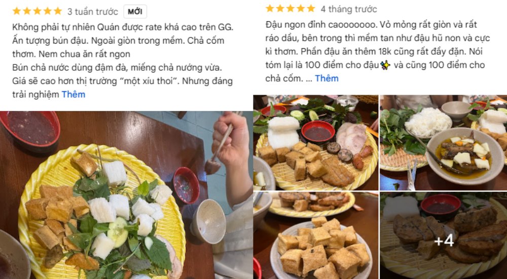 Thực khách yêu thích mắm tôm ở đây vì vị đậm đà, không quá nồng (Ảnh: Google Maps)