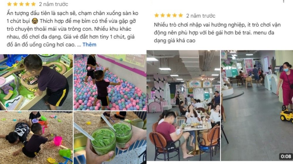 Phụ huynh đánh giá cao dịch vụ nhiệt tình và không gian sạch sẽ tại Babiland (Ảnh: Google Maps)