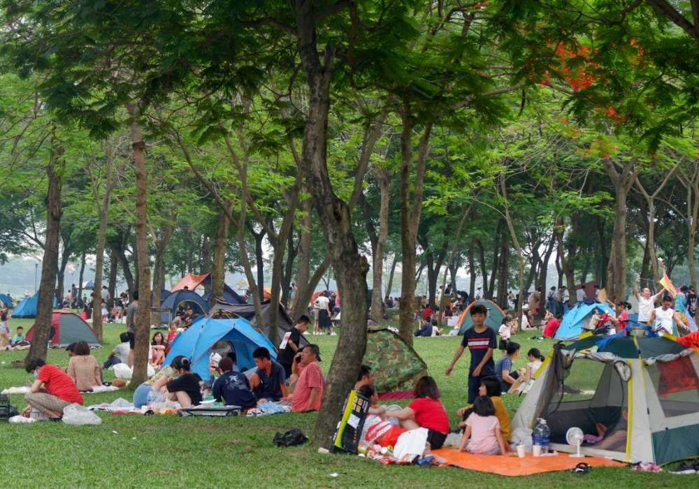 Công viên là địa điểm lý tưởng để cắm trại và picnic 