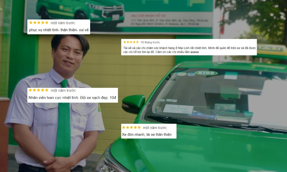 Tài xế taxi Mai Linh nhận đánh giá tích cực về sự chuyên nghiệp, thân thiện với hành khách