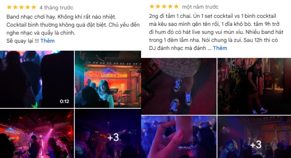 Khách hàng đánh giá cao nhạc và đồ uống tại quán (Ảnh: Google maps)