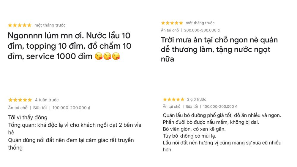 Lẩu bò Quận 3 Hạnh được đánh giá tốt về thái độ phục vụ (Ảnh: Sưu tầm Internet)