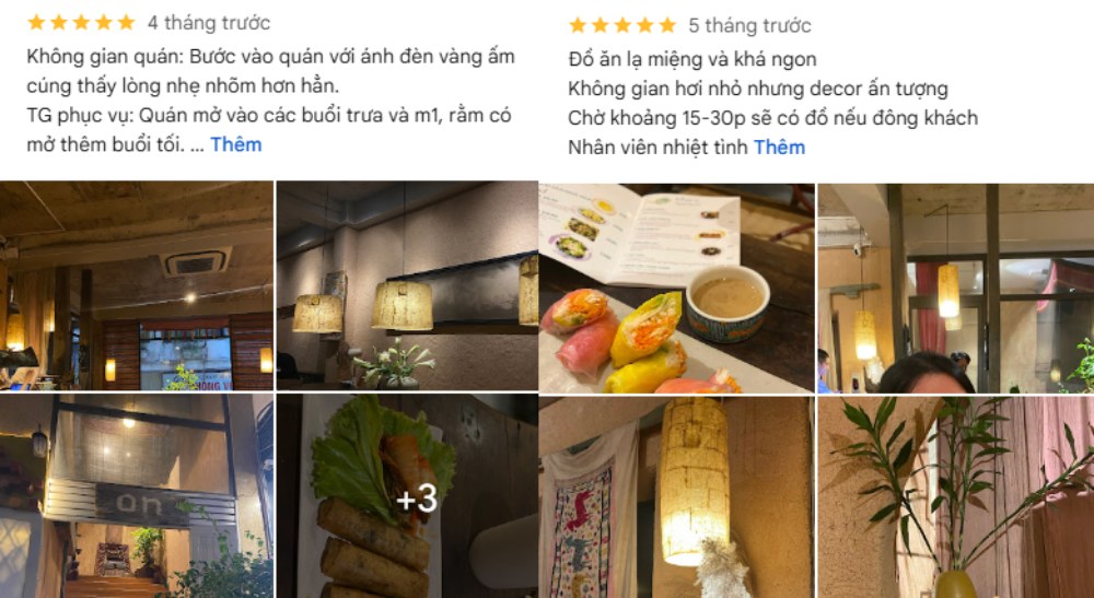 Thực khách đánh giá cao hương vị thanh đạm nhưng đậm đà của món chay (Ảnh: Google maps)