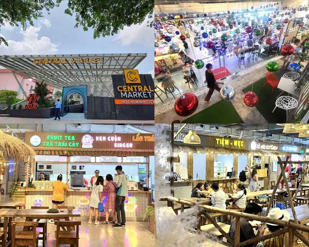 Khu chợ ngầm Central Market nằm dưới lòng đất công viên Sài Gòn 23 tháng 9