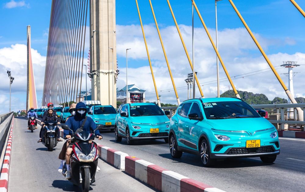 Taxi Xanh SM vận hành đội xe thuần điện tại Cẩm Phả, Quảng Ninh (Ảnh: Sưu tầm internet)