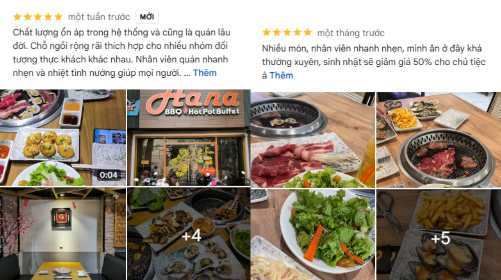 Khách hàng khen ngợi đồ ăn tươi, chế biến ngon, đáng giá tiền (Ảnh: Google maps)