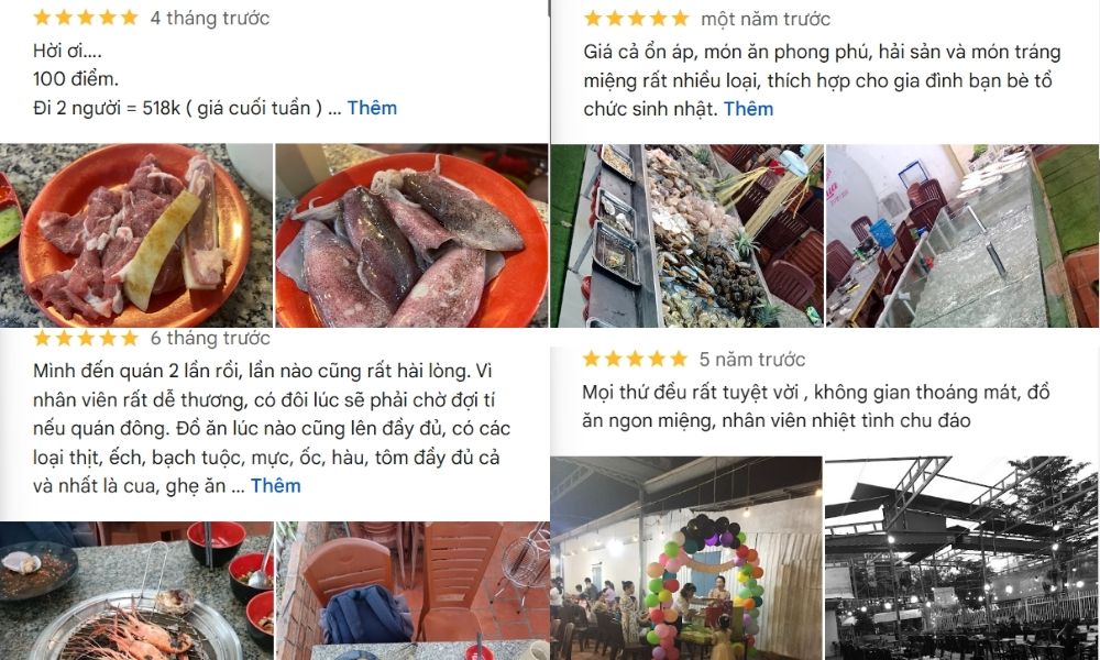 Đánh giá khách quan từ khách hàng sau trên Google Maps về quán Buffet Sunny BBQ 