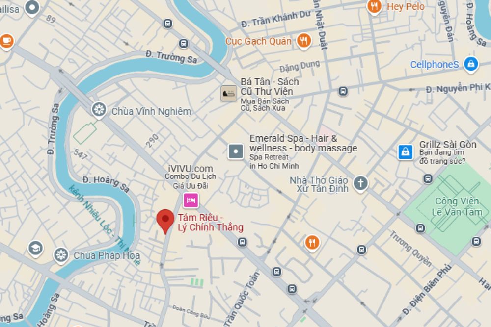 Lẩu Tám Riêu toạ lac trên đường Lý Chính Thắng, Quận 3 (Ảnh: Google Maps)