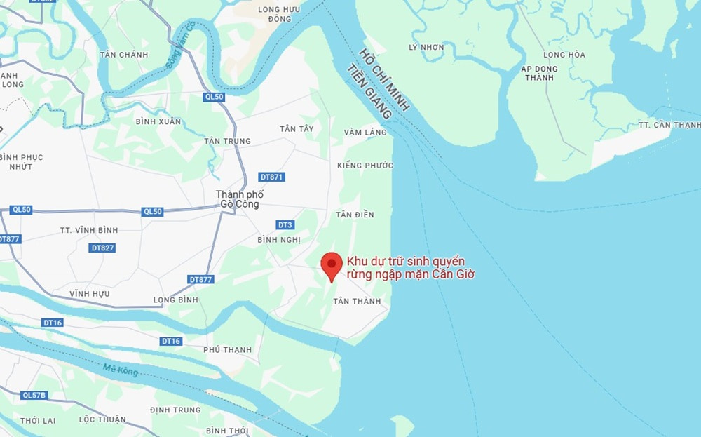 Hãy lựa chọn Cần Giờ nếu bạn không muốn đi quá xa (Ảnh: Google Maps)