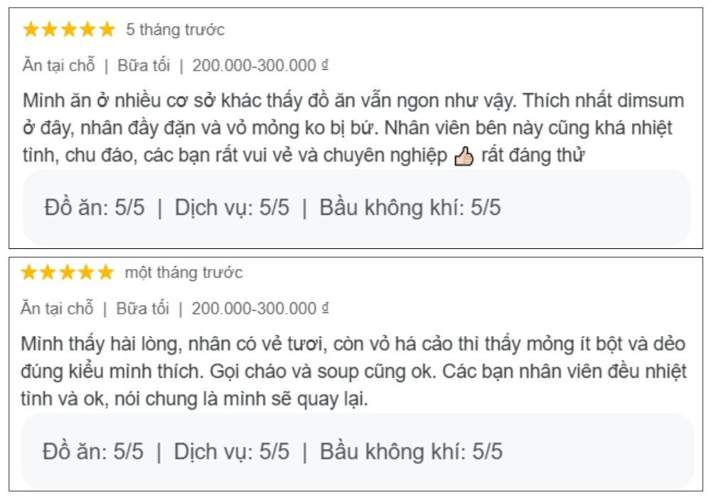 Đánh giá và nhận xét của khách hàng đối với nhà hàng Meiwei Lotte Liễu Giai (Ảnh: Google Maps)