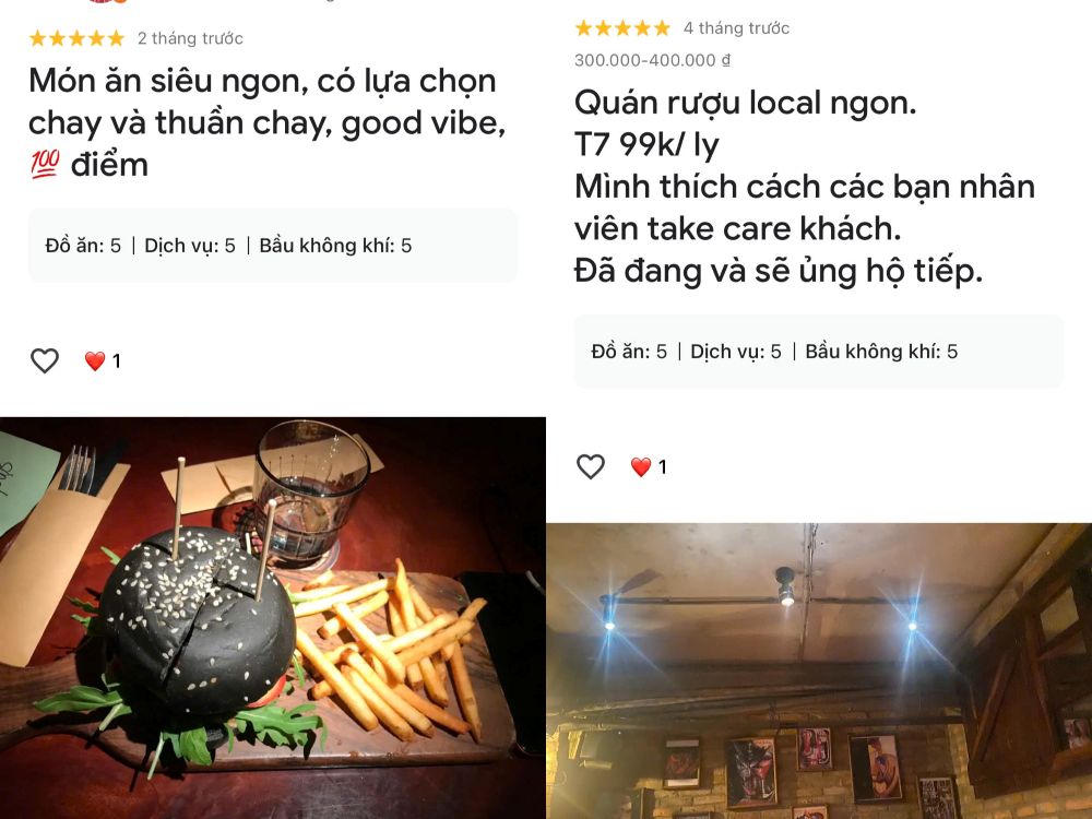 Một số đánh giá của khách hàng về quán Malt Saigon Bar  