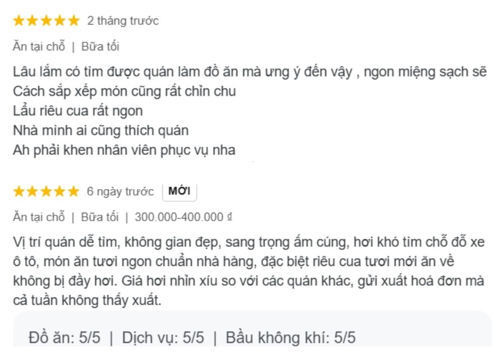 Những lời khen có cánh của khách hàng dành cho Bò Tơ Quán Mộc 