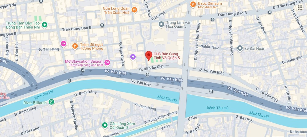 Vị trí của câu lạc bộ trên bản đồ (Ảnh: Google Maps)