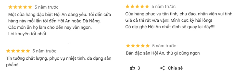 Khách hàng khen ngợi nhân viên thân thiện, tư vấn tận tình và sản phẩm có nguồn gốc rõ ràng (Ảnh: Google Maps)