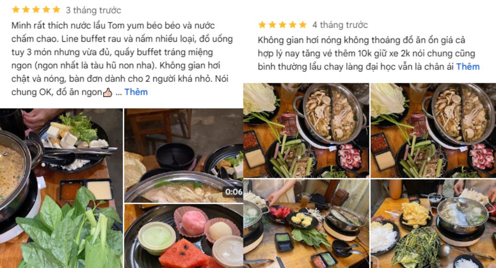 Thực khách yêu thích không gian Lạc Buffet nhẹ nhàng, món ăn tươi, nước lẩu ngon 