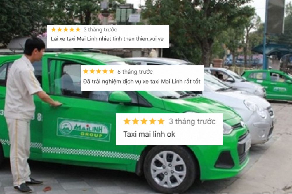 Đánh giá của khách hàng về dịch vụ của Mai Linh trên Google Maps (Ảnh: Sưu tầm Internet)