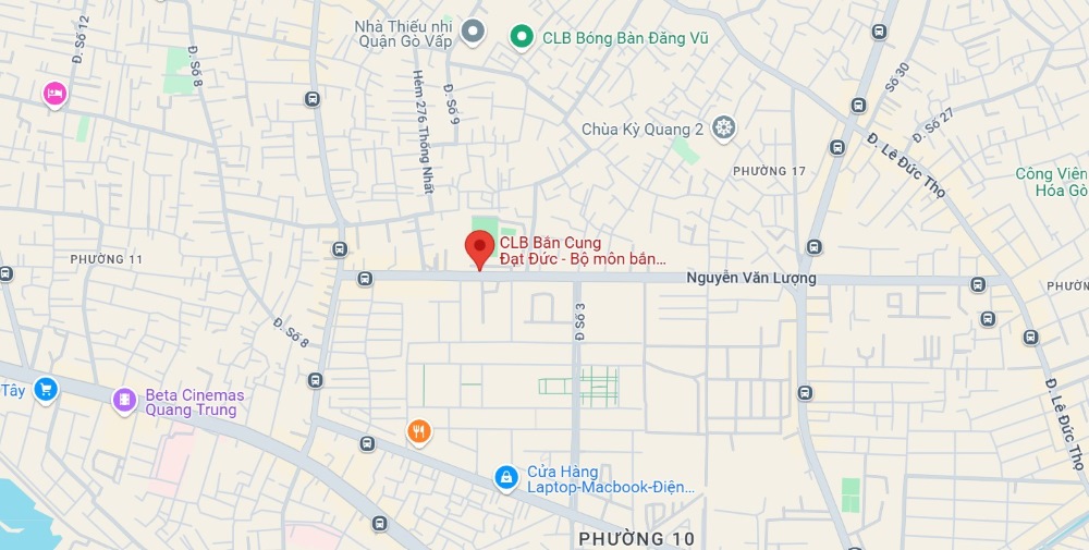 Vị trí của câu lạc bộ trên bản đồ (Ảnh: Google Maps)