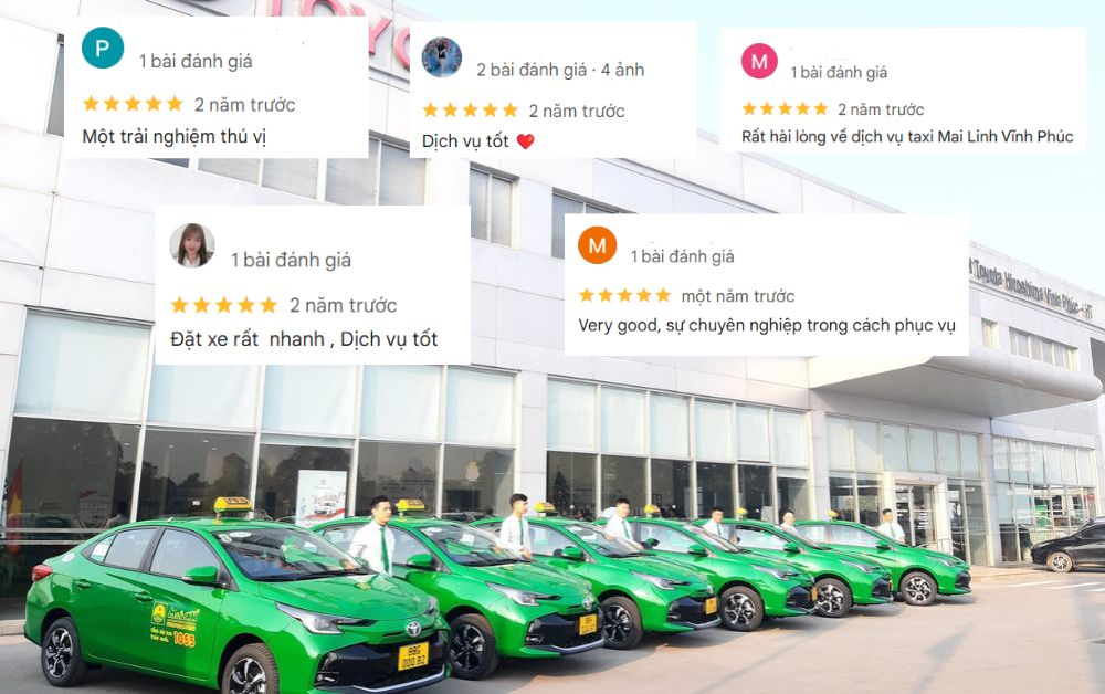 Khách hàng đã trải nghiệm và đánh giá cáo chất lượng dịch vụ của taxi Mai Linh  Yên Lạc (Ảnh: Google Maps)