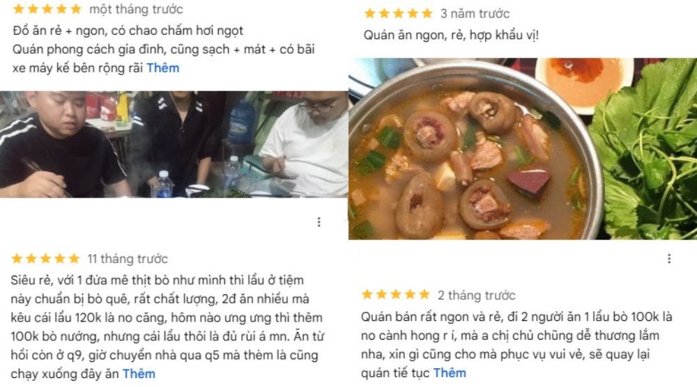 Thực khách hài lòng với dịch vụ nhanh chóng và nhân viên thân thiện (Ảnh: Google maps)