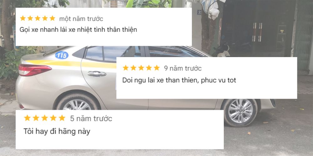 Nhận xét khách hàng về dịch vụ taxi Sao Mai