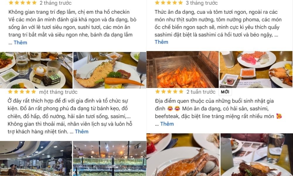 Tham khảo đánh giá về buffet ở nhà hàng D’Maris Sài Gòn