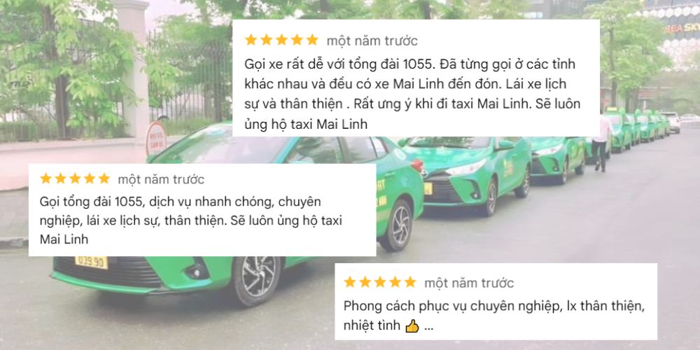 Cảm nhận khách hàng về dịch vụ taxi Mai Linh