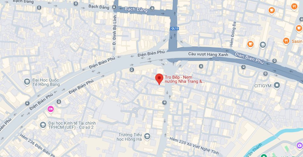 Tro Bếp nằm trong hẻm nhỏ nhưng khá dễ tìm (Ảnh: Google Maps)