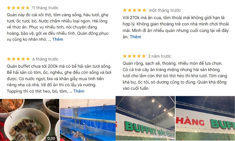 Những trải nghiệm của thực khách tại nhà hàng buffet KCX ở thành phố Hồ Chí Minh