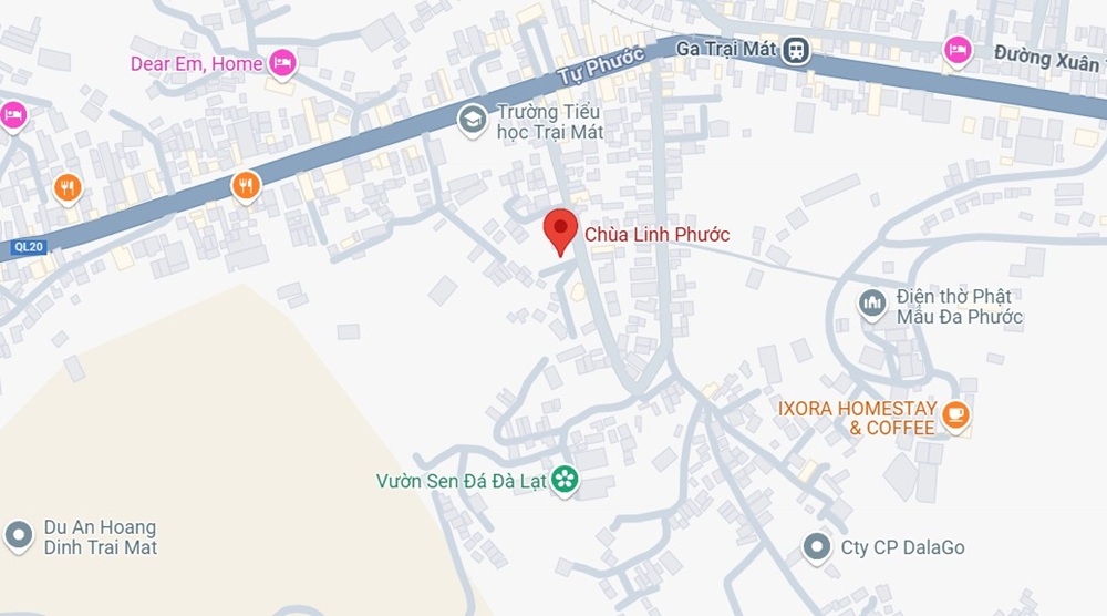 Địa chỉ của chùa Linh Phước Đà Lạt (Ảnh: Google Maps)