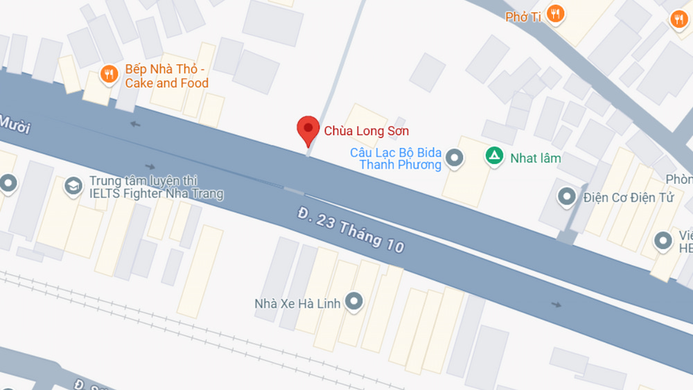 Chùa Long Sơn tọa lạc tại đường 23 Tháng 10, Thành phố Nha Trang