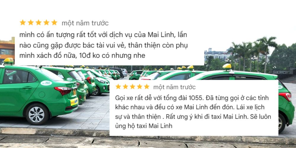 Nhận xét khách hàng khi trải nghiệm dịch vụ taxi Mai Linh 