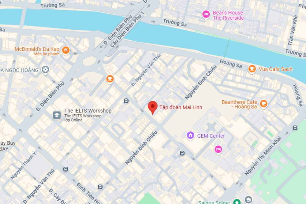 Tập đoàn Mai Linh có địa chỉ tại Phường Đakao, Quận 1, TP. HCM (Ảnh: Google Maps)