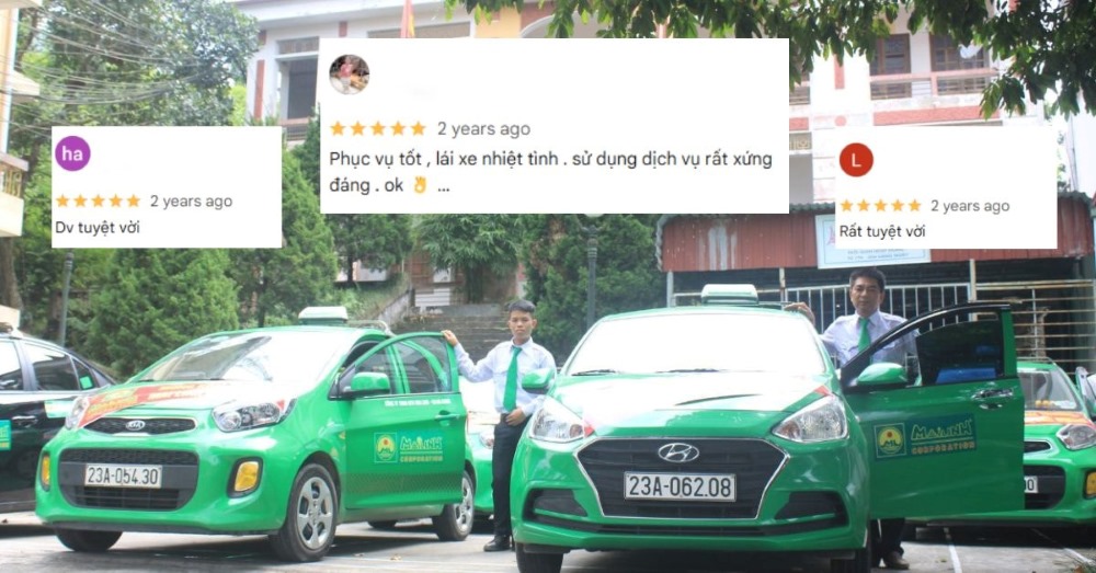 Dịch vụ của taxi Mai Linh Đồng Văn nhận nhiều đánh giá tốt từ khách hàng trên Google Map (Ảnh: Google Maps)