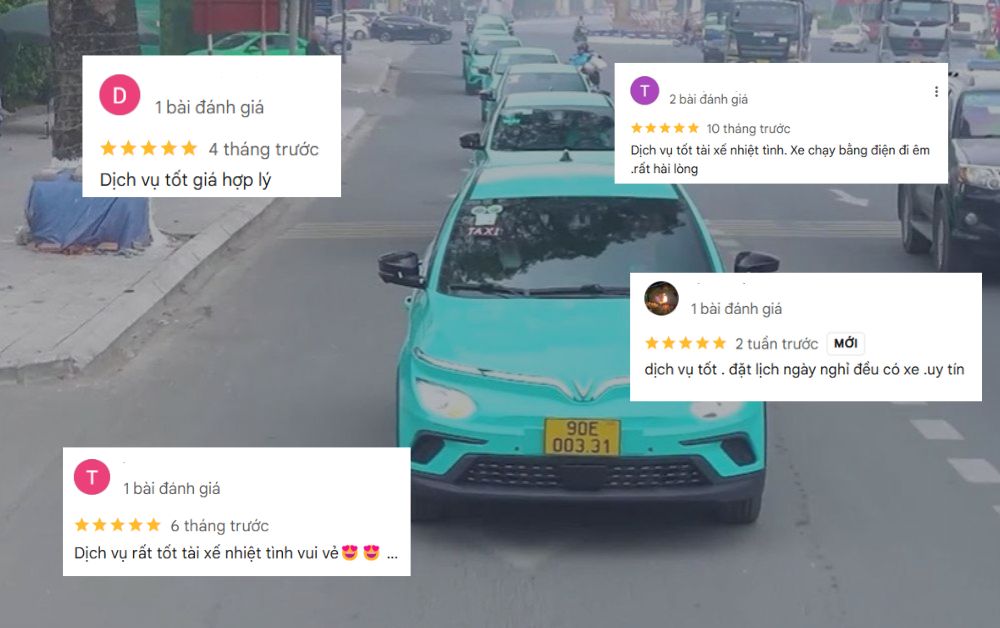 Taxi Xanh SM được khách hàng đánh giá cao về dịch vụ (Ảnh: Google Maps)