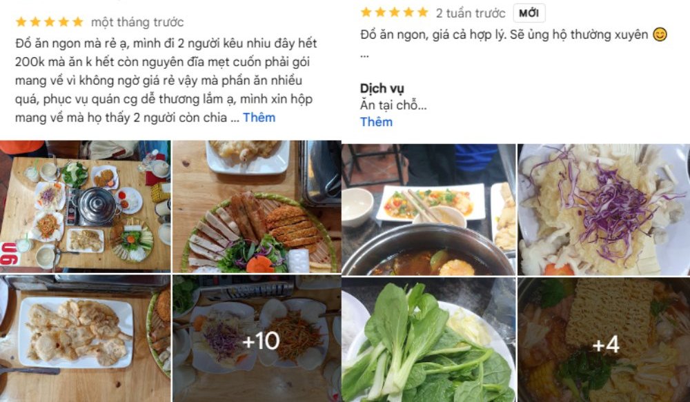 Đánh giá tích cực về thái độ phục vụ nhanh nhẹn và thân thiện (Ảnh: Google Maps)