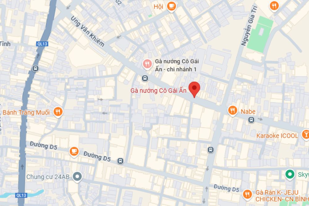 Gà nướng Cô Gái Ấn Độ với 2 cơ sở tại Quận Bình Thạnh (Ảnh: Google Maps)