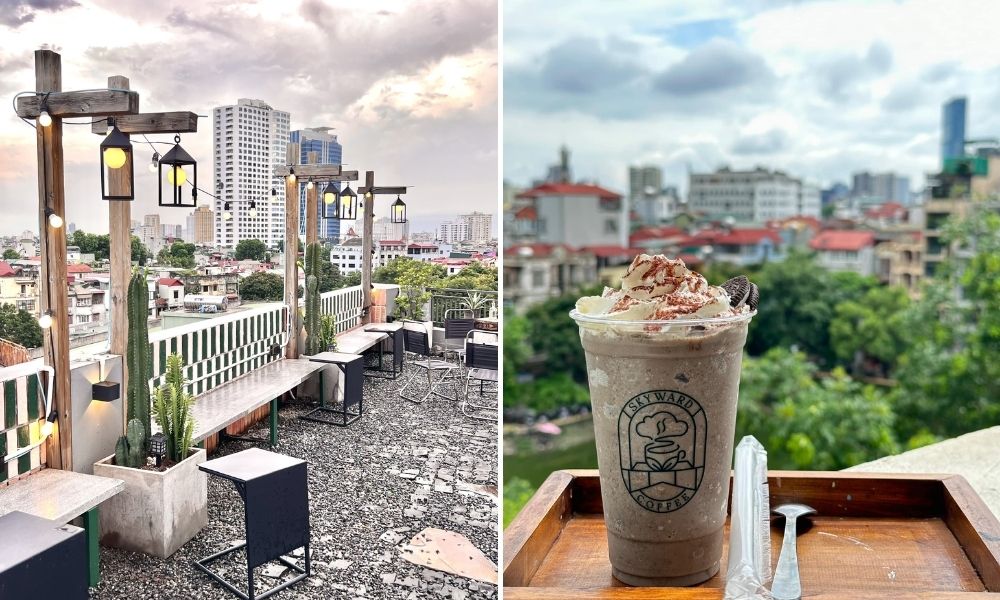 Vừa nhâm nhi đồ uống, vừa trò chuyện cùng bạn bè tại SkyWard Rooftop Coffee