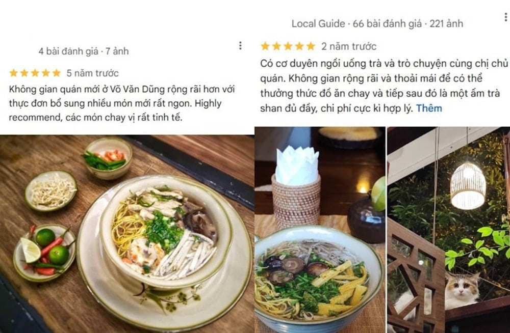 Các phản hồi tích cực của khách hàng sau khi đã ghé đến quán