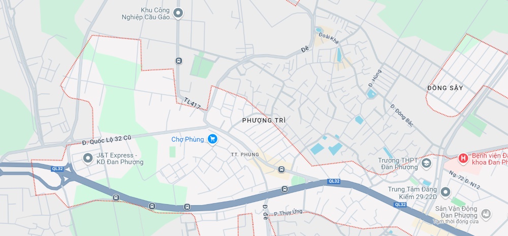 Taxi Thị Trấn Trôi - Phùng có cơ sở chính tại Đan Phượng (Ảnh: Google Maps)