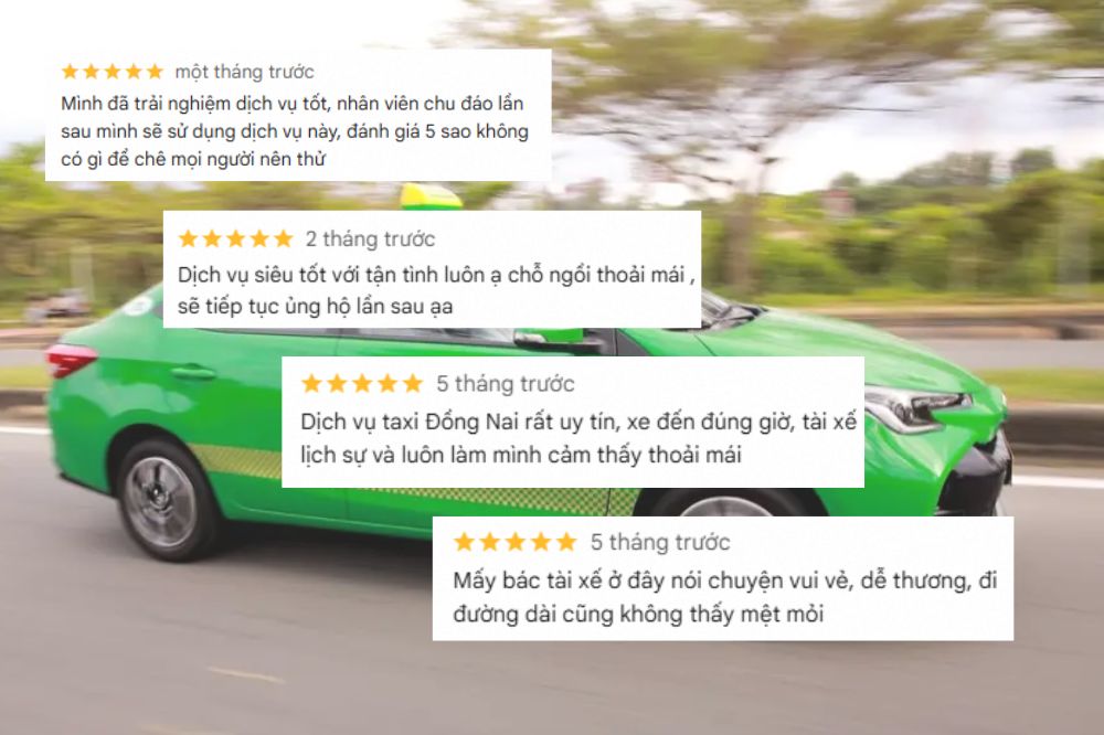 Khách hàng hài lòng với thái độ phục vụ của tài xế Mai Linh (Ảnh: Traveloka.com)