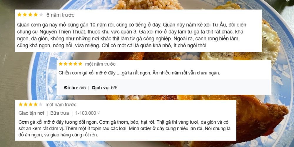 Cơm gà xối mỡ là món ăn “best seller” tại Hoàng Ký Quận 3