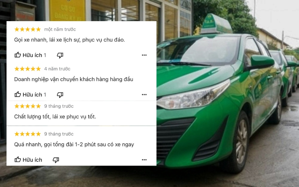 Taxi Mai Linh nhận được nhiều nhận xét tốt (Ảnh: Google Maps)