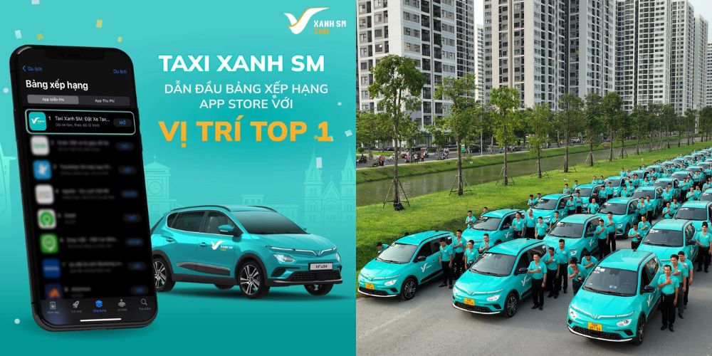 Xanh SM là dịch vụ taxi thuần điện hàng đầu tại Việt Nam 